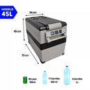 [MÊS DOS PAIS] Mini Geladeira Portátil 45 Litros 12V/24V 110v/220v Caminhão Ônibus Van Camping Barco Lancha Pesca